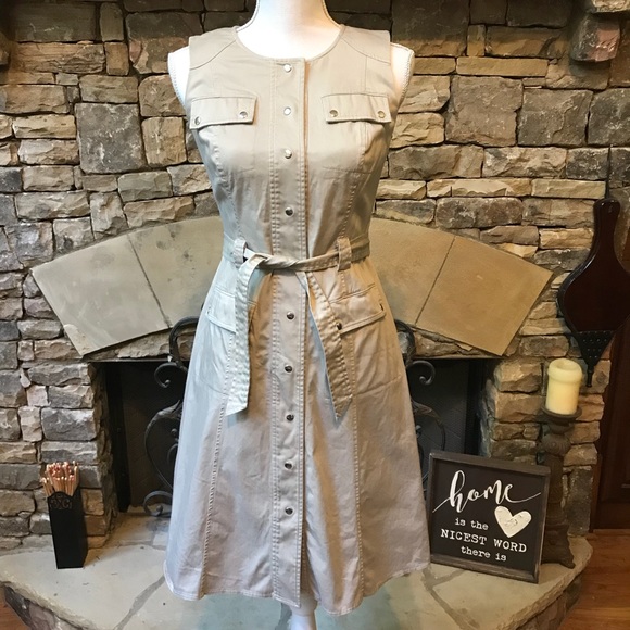 petite khaki dress